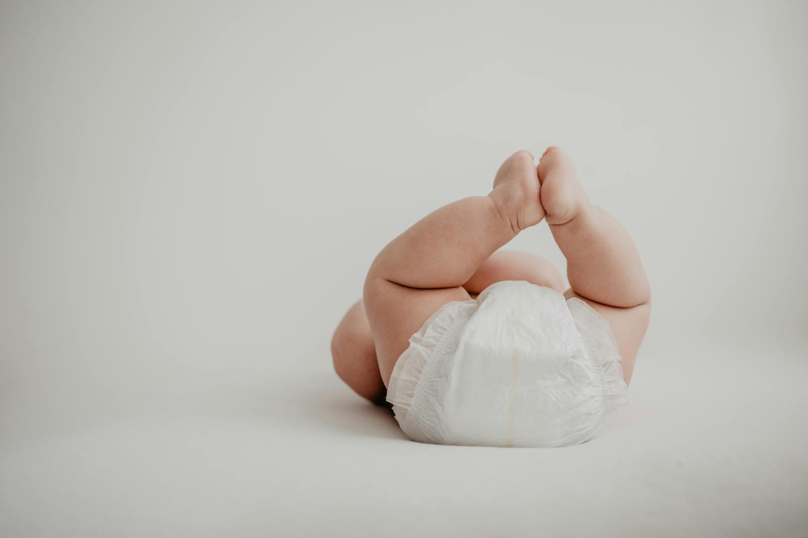 Baby Lying in Diaper